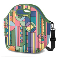 Frank Lloyd Wright "Saguaro Forms" Neoprene Lunch Tote with Handles & Shoulder Strap