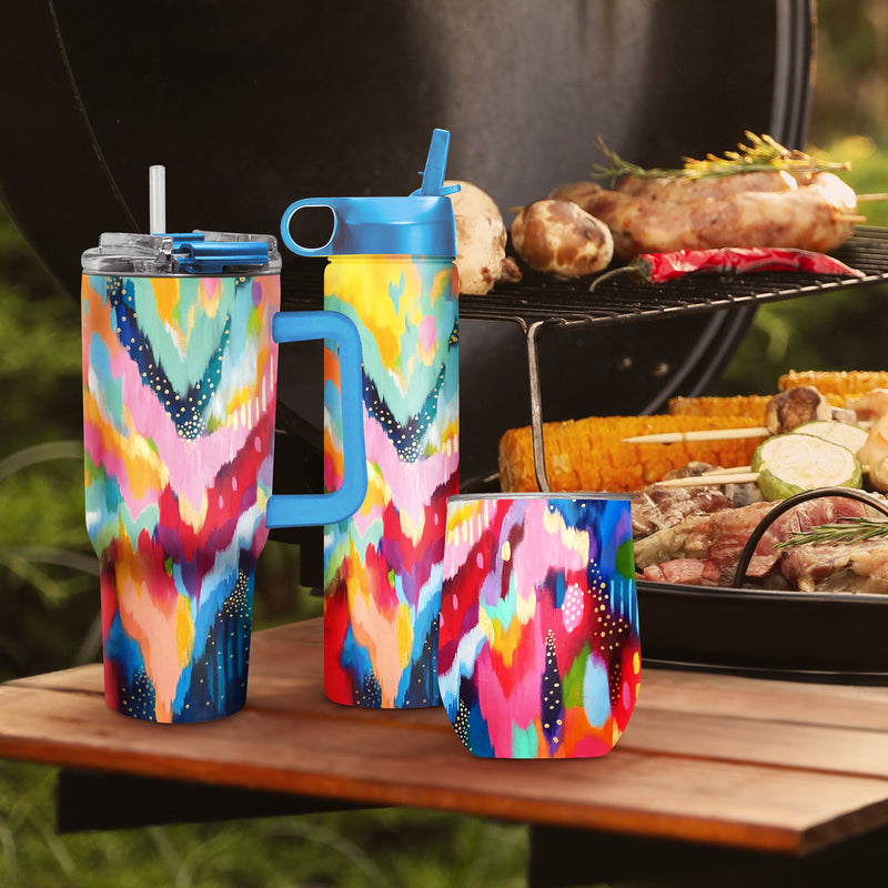 EttaVee "Brush 100" Insulated Drinkware Set of 3, 1 per size