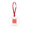 Frank Lloyd Wright "Hillside Curtain" Porcelain Keepsake Ornament – Flat Ceramic, Gift-Ready