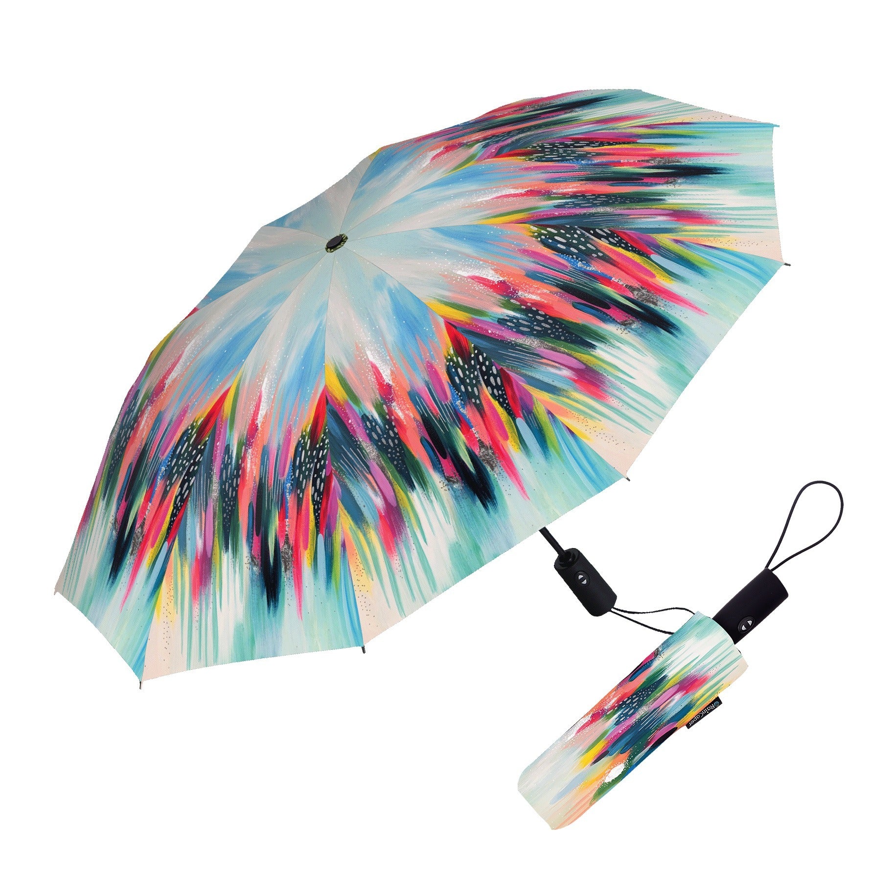 EttaVee Brush Strokes 103 Folding Travel Umbrella