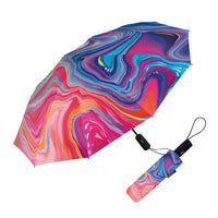 EttaVee "Marble 8" Travel Umbrella – Compact, One-Touch Open & Close