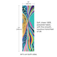 EttaVee's Rainbow Riviera 1 Silky-soft Polyester Sheer Long Scarf