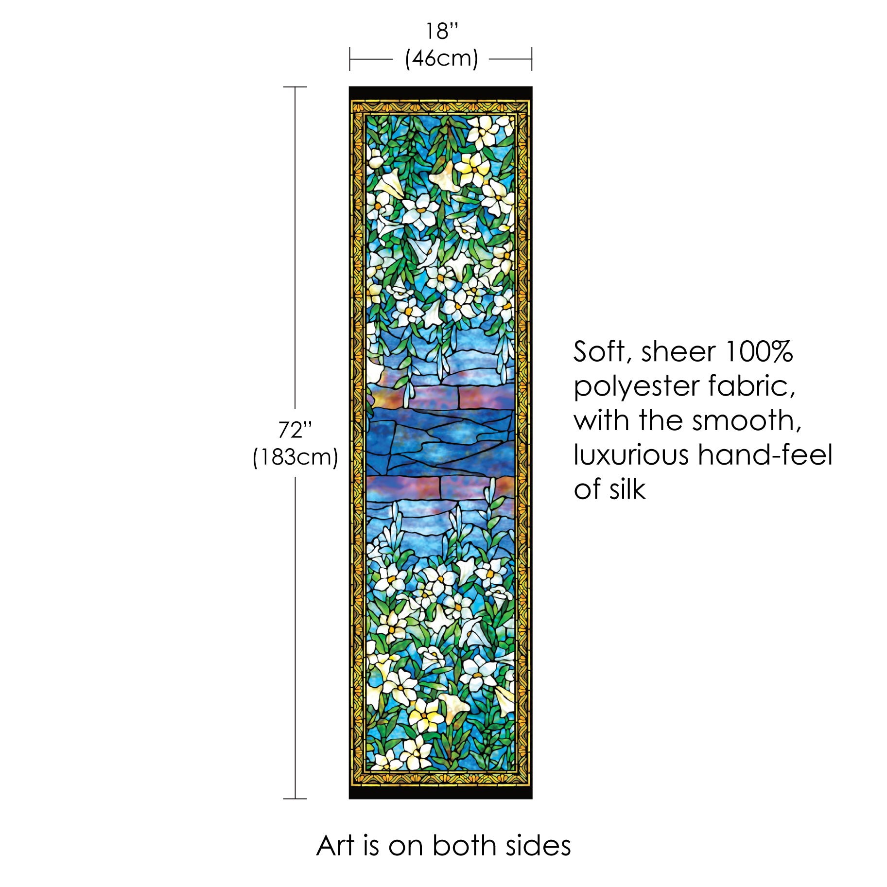 Tiffany Field of Lilies Long Sheer Scarf – Lightweight