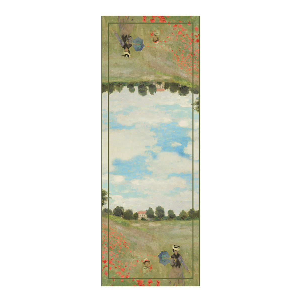 Monet Poppy Field Silk Blend Women's Fashion Shawl