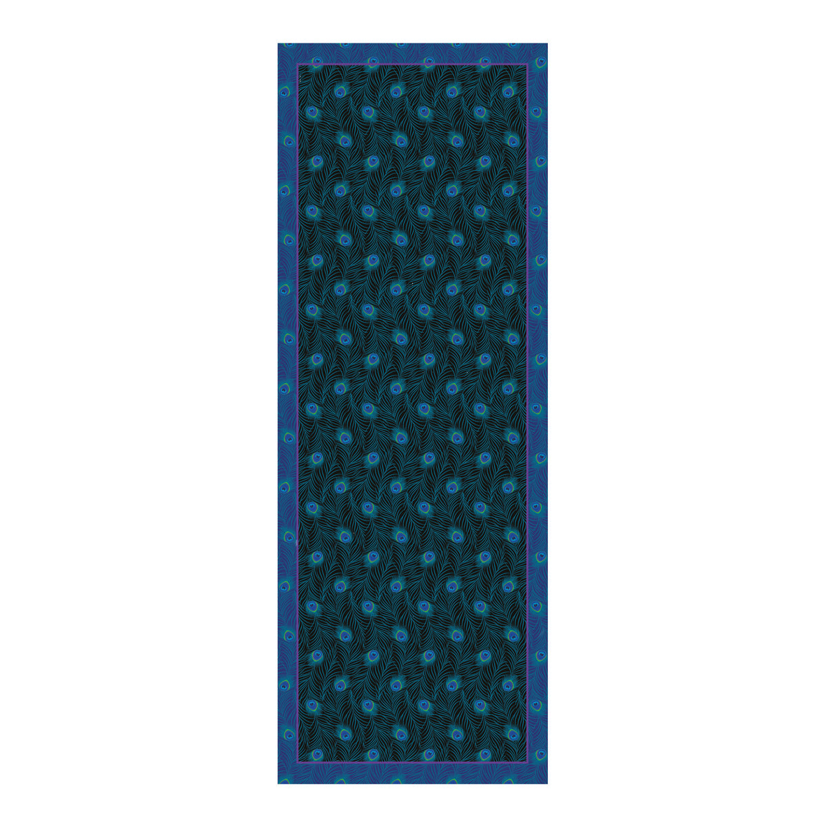 Peacock Black Silk Blend Women's Fashion Shawl