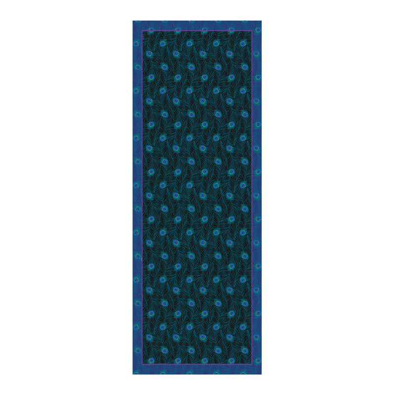 Peacock Black Silk Blend Women's Fashion Shawl