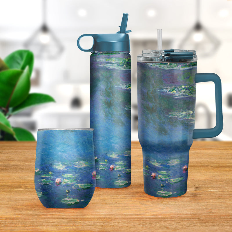 Monet "Water Lilies" Insulated Drinkware Set of 3, 1 per size