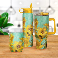 12 oz Stemless Wine Tumbler - van Gogh "Sunflowers"