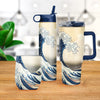 12 oz Stemless Wine Tumbler - Hokusai "The Great Wave"