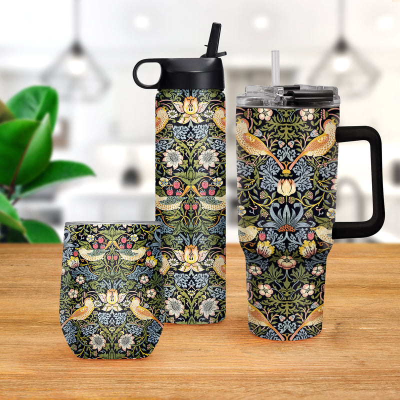 24 oz Water Bottle - William Morris "Strawberry Thief"