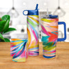 24 oz Water Bottle - EttaVee "Loose Palms"