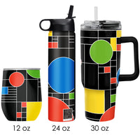 Frank Lloyd Wright "Coonley Playhouse" Insulated Drinkware Set of 3, 1 per size