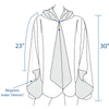 EttaVee Brush Strokes 103 Womens Rain Cape - Rainproof Breathable Rain Poncho