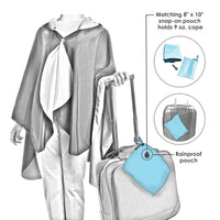 EttaVee Brush Strokes 103 Womens Rain Cape - Rainproof Breathable Rain Poncho