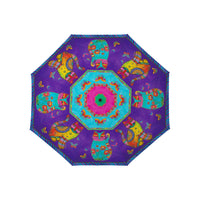 Laurel Burch Cats & Butterflies Reverse Inverted Umbrella – Hands-Free, Windproof Design