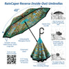 Driehaus Maher Dome Reverse Inverted Umbrella – Hands-Free, Windproof Design