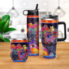 30 oz Tumbler - Laurel Burch "Fantasticats" - Silver Rim