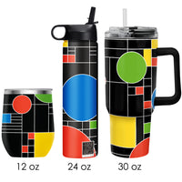 Frank Lloyd Wright "Coonley Playhouse" Insulated Drinkware Set of 3, 1 per size