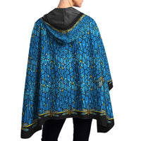 Tiffany Dragonfly (Multi) Reversible Rain Cape – Lightweight Hooded Wrap for Women