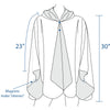 Degas "Racehorses in a Landscape" Reversible Rain Cape – Lightweight Hooded Wrap