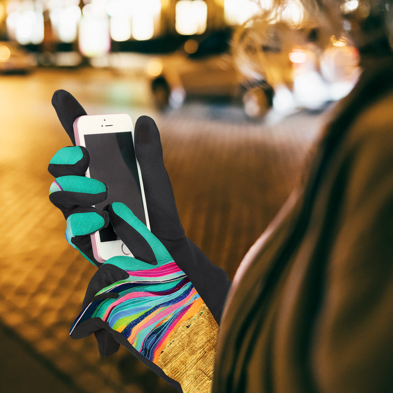 EttaVee Rainbow 1 Womens Touch Screen Gloves - One Size Fits All