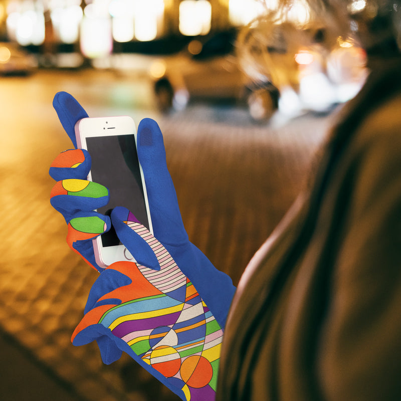 Frank Lloyd Wright March Balloons Womens Touch Screen Gloves - One Size Fits All