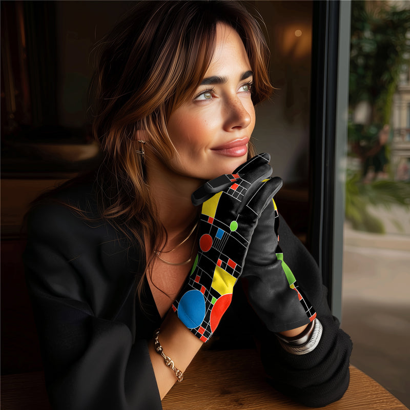 Frank Lloyd Wright Coonley Playhouse Womens Touch Screen Gloves