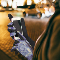 Fine Art van Gogh Starry Night Womens Touch Screen Gloves - One Size Fits All