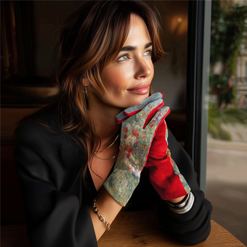 Fine Art Hassam Celia's Garden Isles of Shoals Womens Touch Screen Gloves