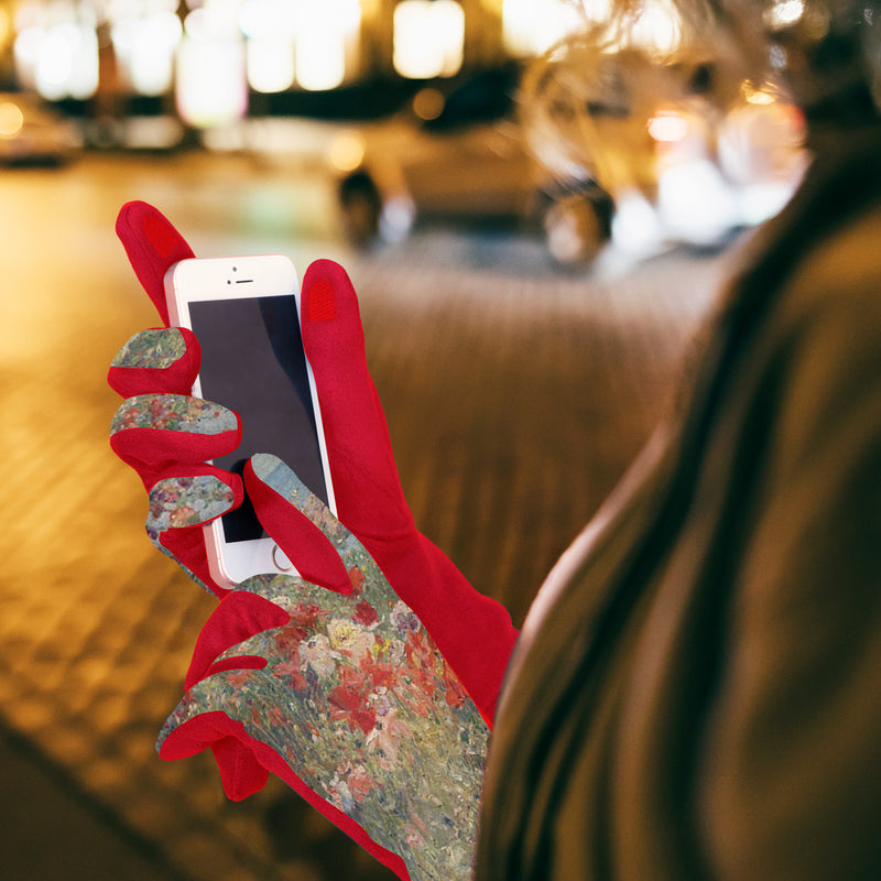 Fine Art Hassam Celia's Garden Isles of Shoals Womens Touch Screen Gloves