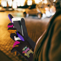 Laurel Burch "Dog Tribe" Womens Touch Screen Gloves - One Size Fits All