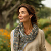 William Morris "Strawberry Thief" Silk Blend Shawl – Lightweight & Elegant Evening Wrap