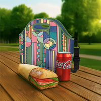 Frank Lloyd Wright "Saguaro Forms" Neoprene Lunch Tote with Handles & Shoulder Strap