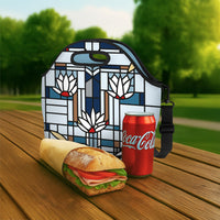 Lunch Tote - Frank Lloyd Wright "Waterlilies" Neoprene Lunch Tote with Handles & Shoulder Strap