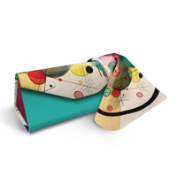 Kandinsky Circles in a Circle Folding Glasses Case – Compact & Protective