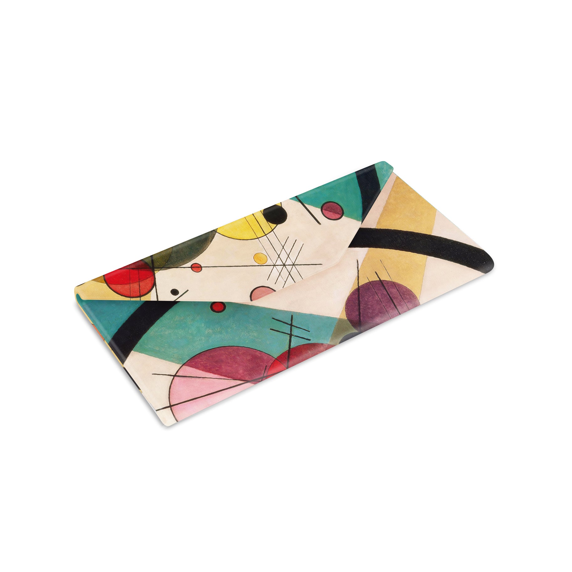 Kandinsky Circles in a Circle Folding Glasses Case – Compact & Protective
