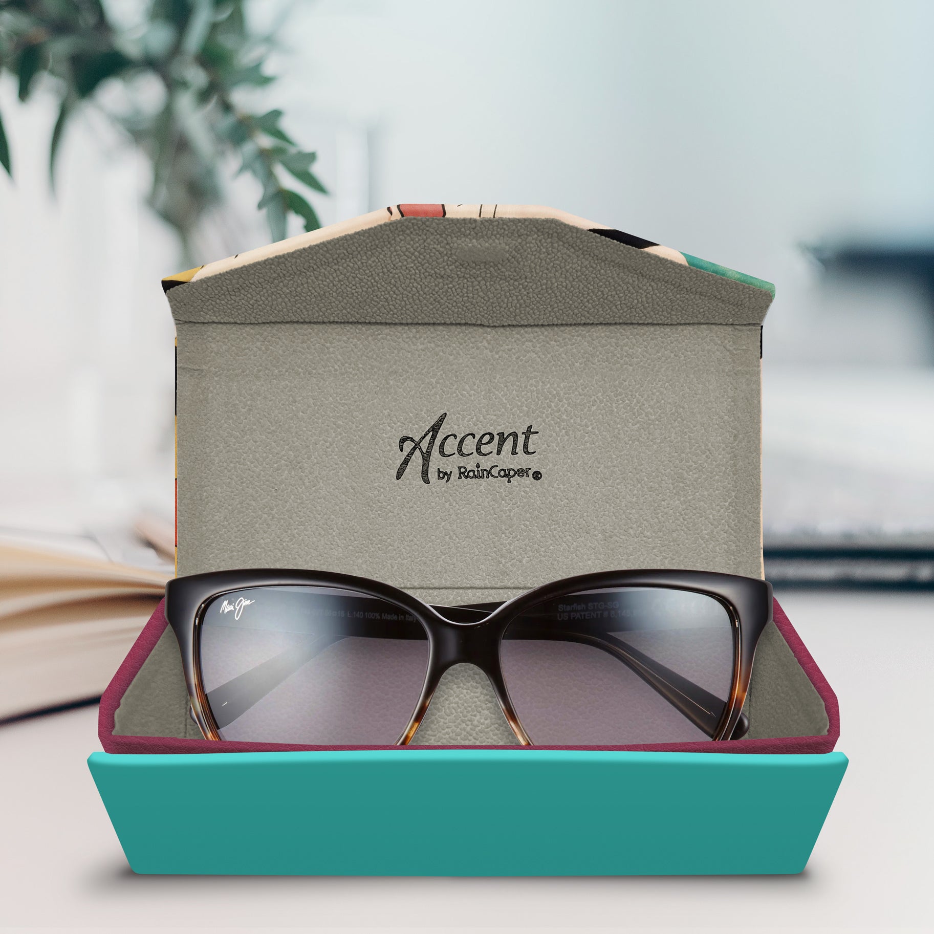 Kandinsky Circles in a Circle Folding Glasses Case – Compact & Protective