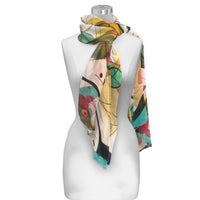 Kandinsky Circles in a Circle Long Sheer Scarf – Lightweight, Elegant, Silky-Soft
