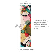 Kandinsky Circles in a Circle Long Sheer Scarf – Lightweight, Elegant, Silky-Soft