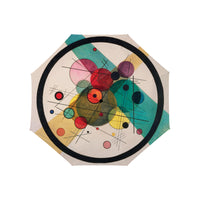 Kandinsky Circles in a Circle Travel Umbrella – Compact, One-Touch Open & Close