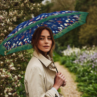 Mary Engelbreit July Sparklers Travel Umbrella – Compact, One-Touch Open & Close