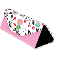 Mary Engelbreit Modern Cherry Toss Folding Glasses Case - Magnetic Closure with Microfiber Cloth