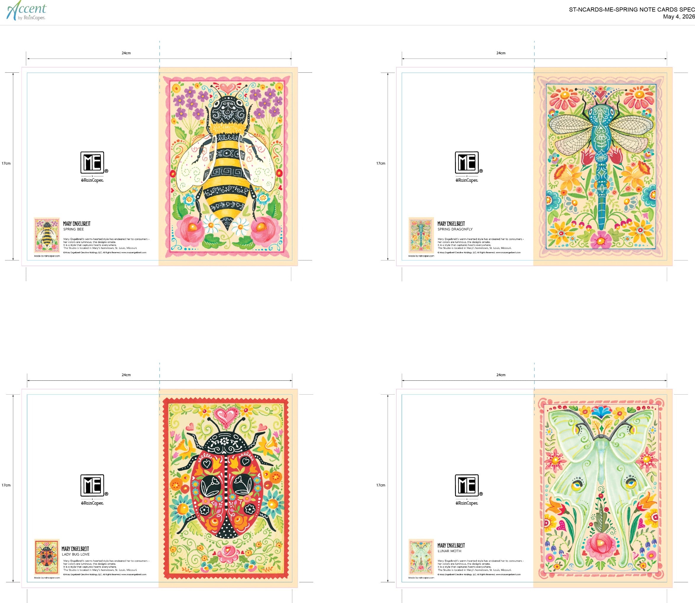 Mary Engelbreit Spring is in the Air Note Cards - Set of 16