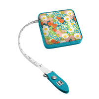 Mary Engelbreit Vintage Calico Compact Retractable Tape Measure - Dual-Sided, 60"/150cm