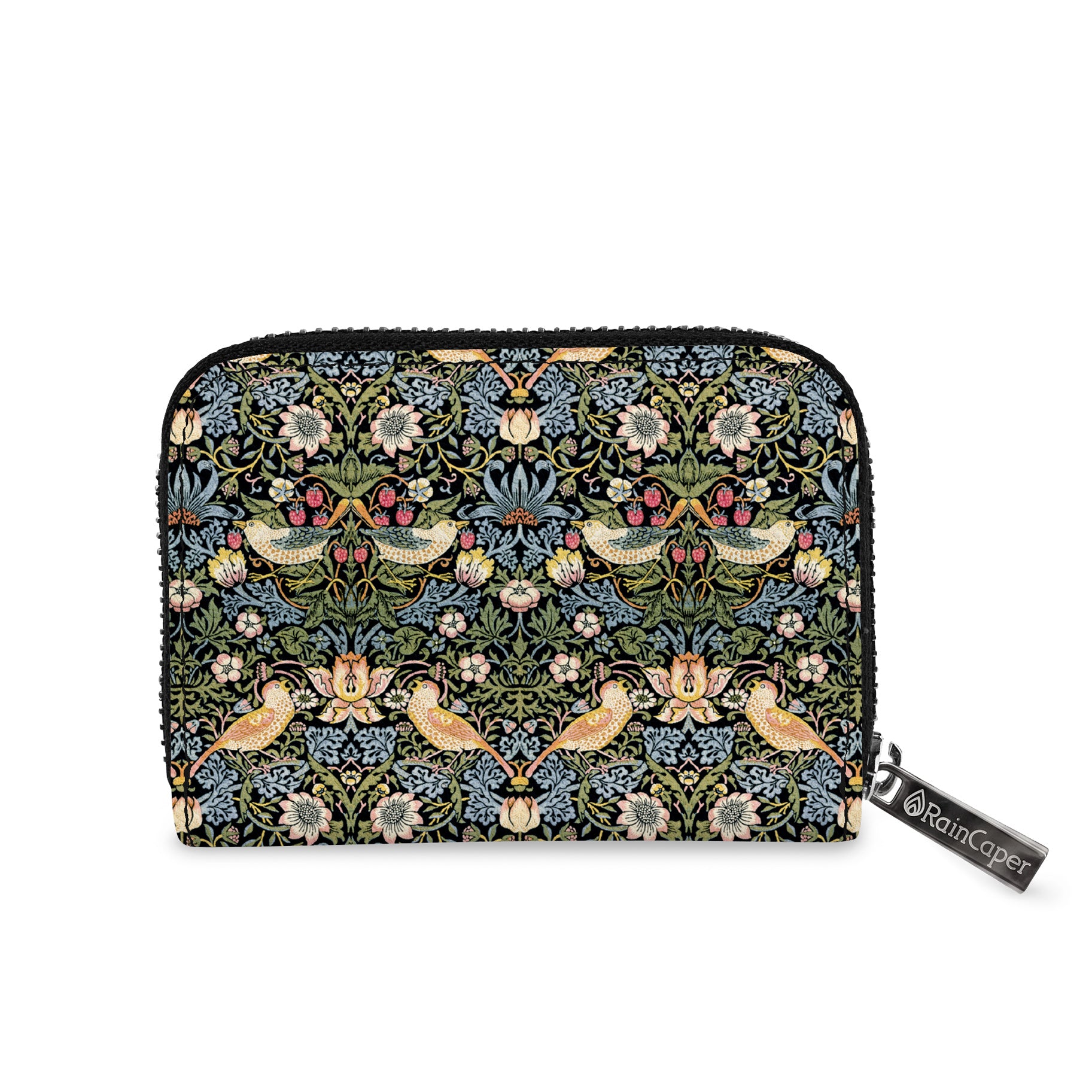 William Morris Strawberry Thief RFID Zipper Travel Wallet