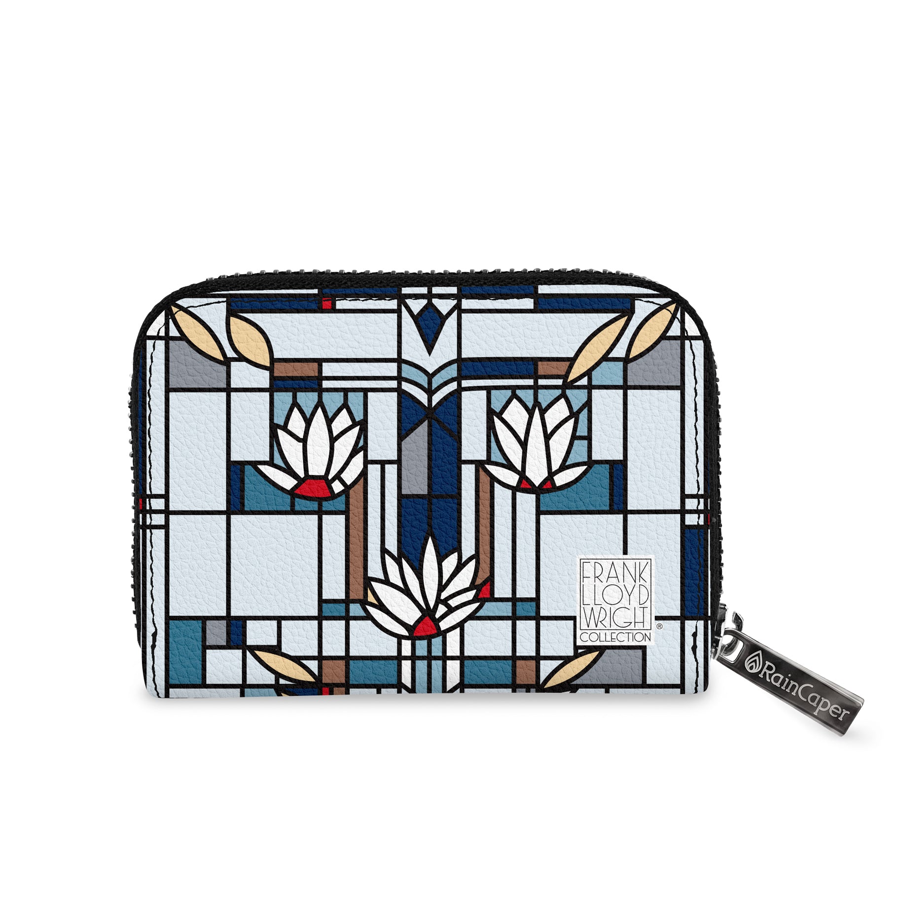 Frank Lloyd Wright Waterlilies RFID Zipper Travel Wallet