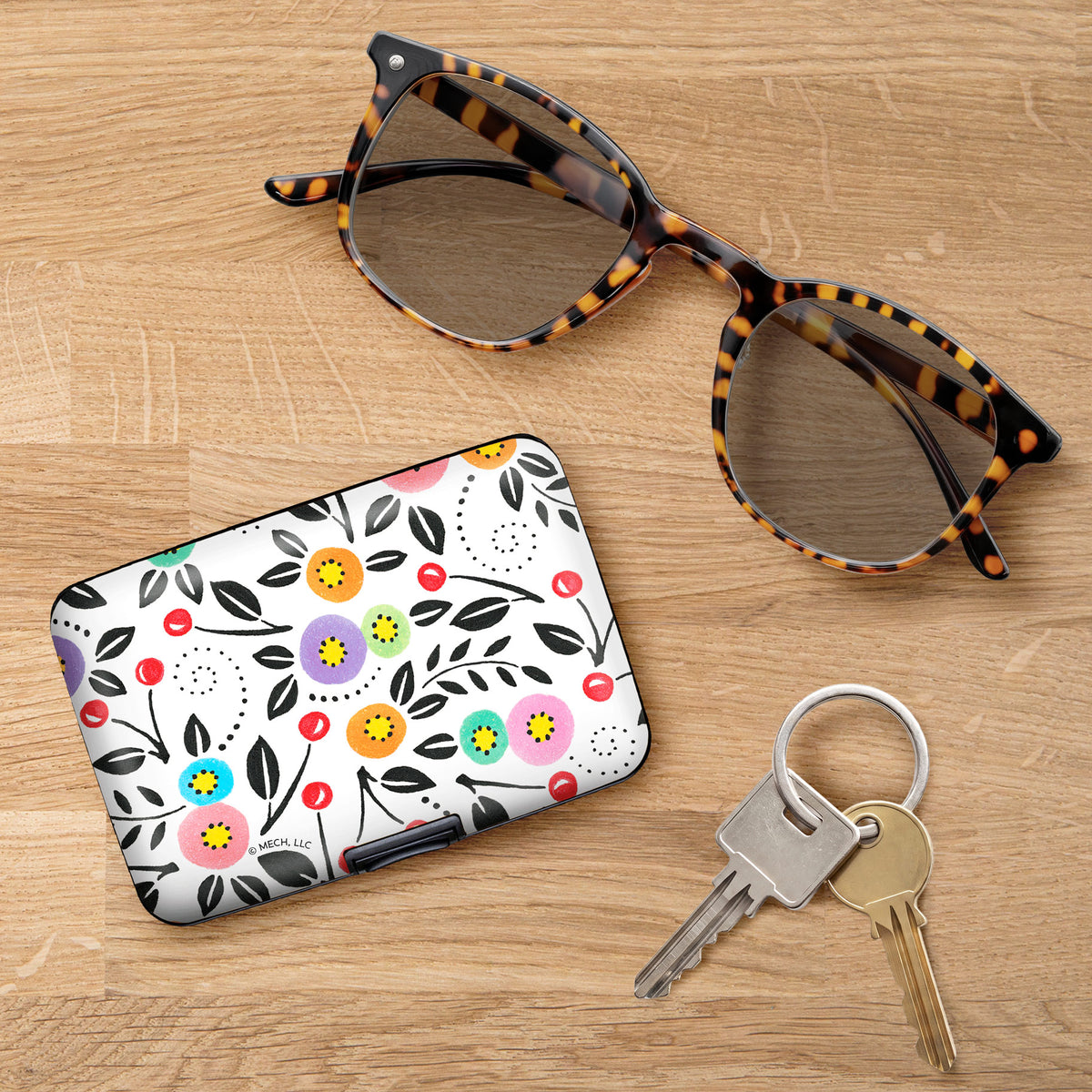 Mary Engelbreit Modern Cherry Toss RFID Hard Travel Wallet