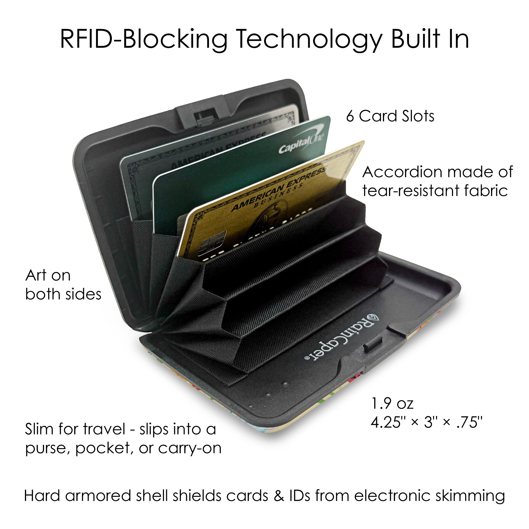 Mary Engelbreit Simple Spring Toss RFID Hard Travel Wallet