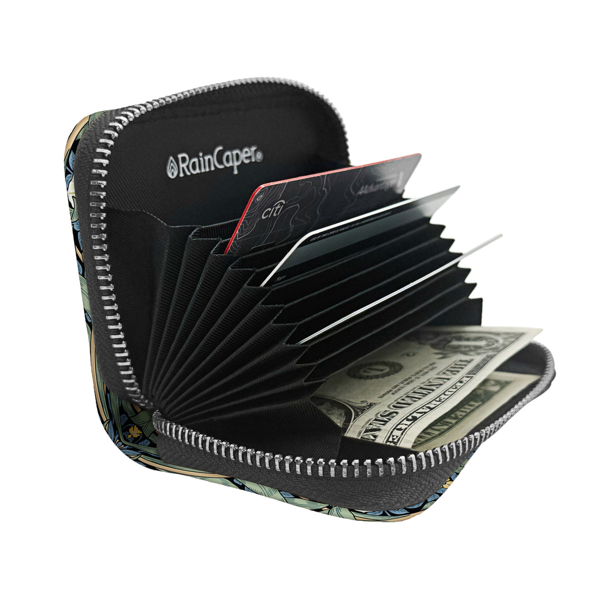 William Morris Pimpernel RFID Zipper Travel Wallet