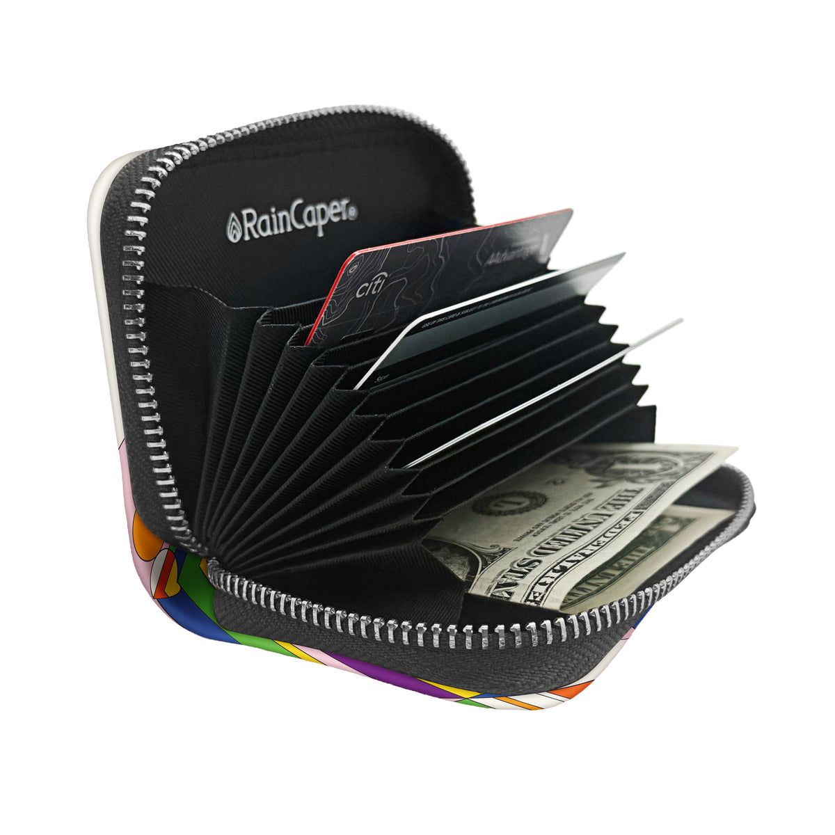 Frank Lloyd Wright March Balloons RFID Zipper Travel Wallet